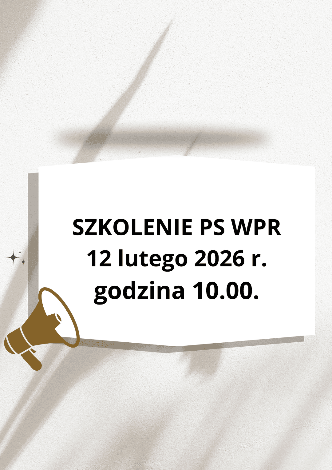 UWAGA! ZAPRASZAMY NA SZKOLENIE DOTYCZĄCE NABORU NR PS WPR 1/2026 (NR NABORU W PUE: 749162)