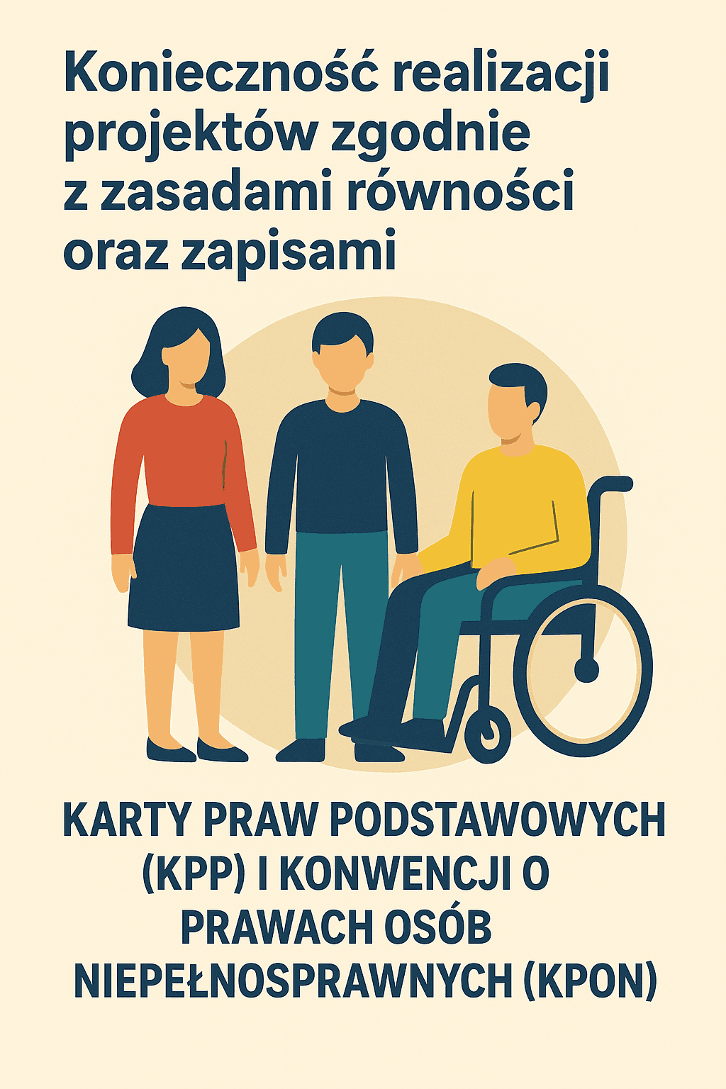 Informacja dot. konieczności realizacji projektów zgodnie z zasadami równości oraz zapisami Karty Praw Podstawowych (KPP) i Konwencji o prawach osób niepełnosprawnych (KPON)